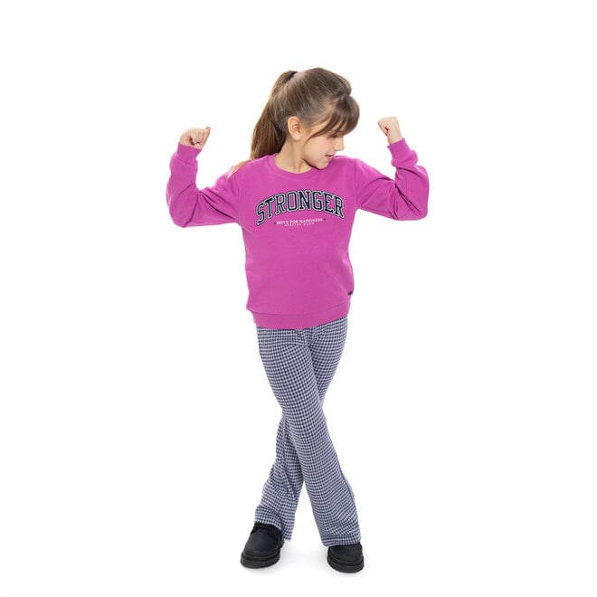 No Way Monday Mädchen-Pullover „Stronger“ rosa