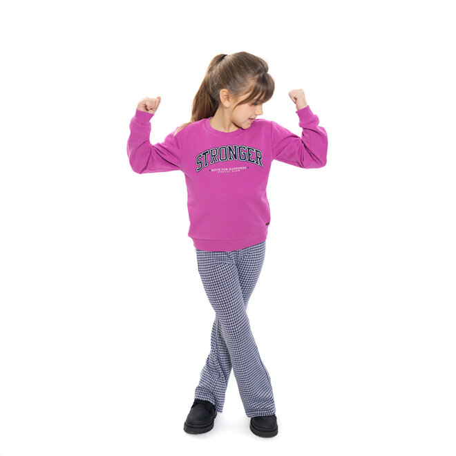 No Way Monday meisjes sweater Stronger roze