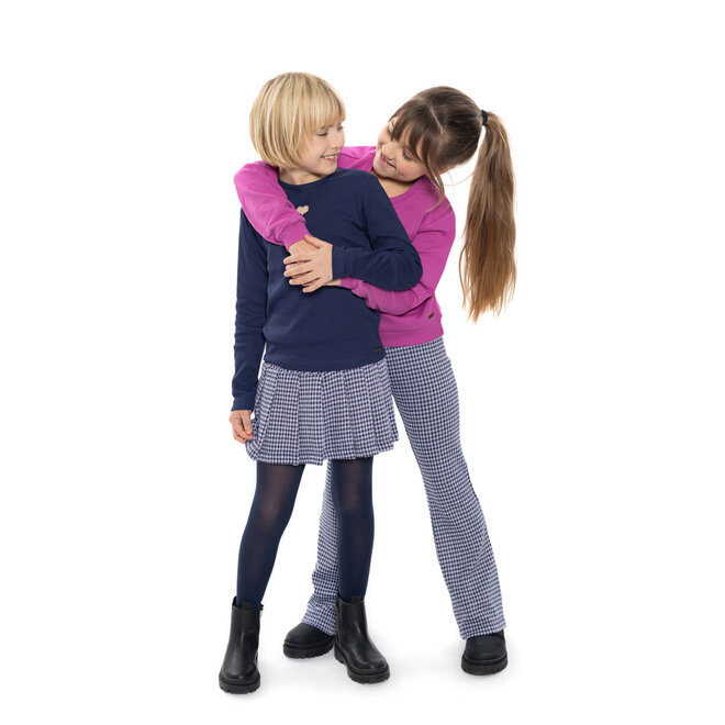 No Way Monday girls’ long-sleeved top, dark blue with heart