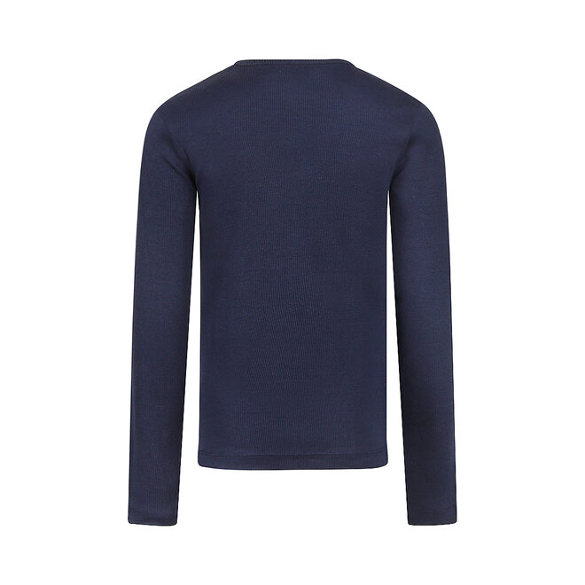 No Way Monday Mädchen-Langarmshirt dunkelblau mit Herz