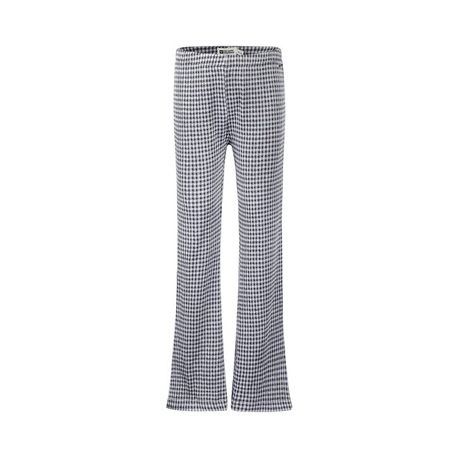 No Way Monday meisjes flared tregging donkerblauw geruit