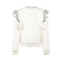 No Way Monday girls’ jumper, off-white with ruffles