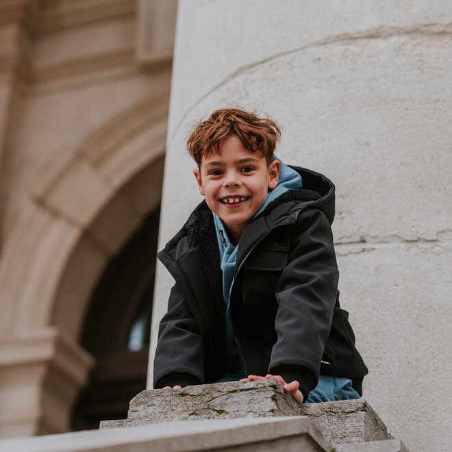 No Way Monday boys’ winter coat, black, water-repellent