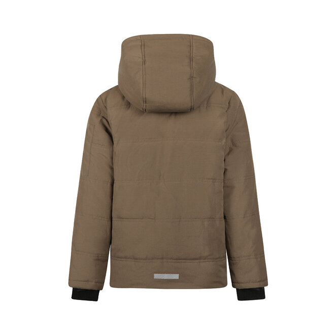 No Way Monday boys’ winter coat, brown water-repellent parka