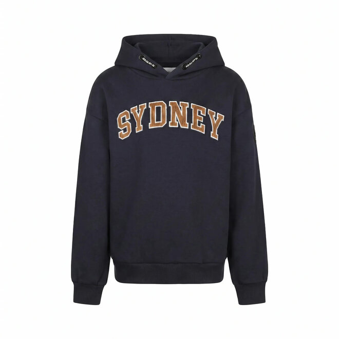 No Way Monday Jungen-Hoodie, locker geschnitten, marineblau, Sydney
