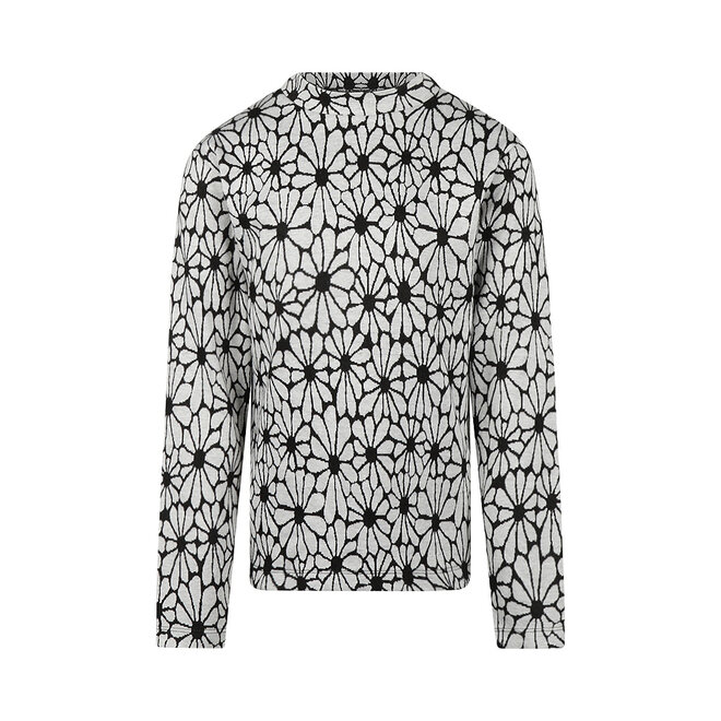 No Way Monday girls’ long-sleeved top, black floral