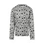 No Way Monday meisjes longsleeve zwart bloemen