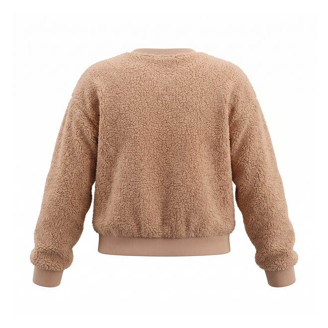 No Way Monday girls’ jumper, beige teddy