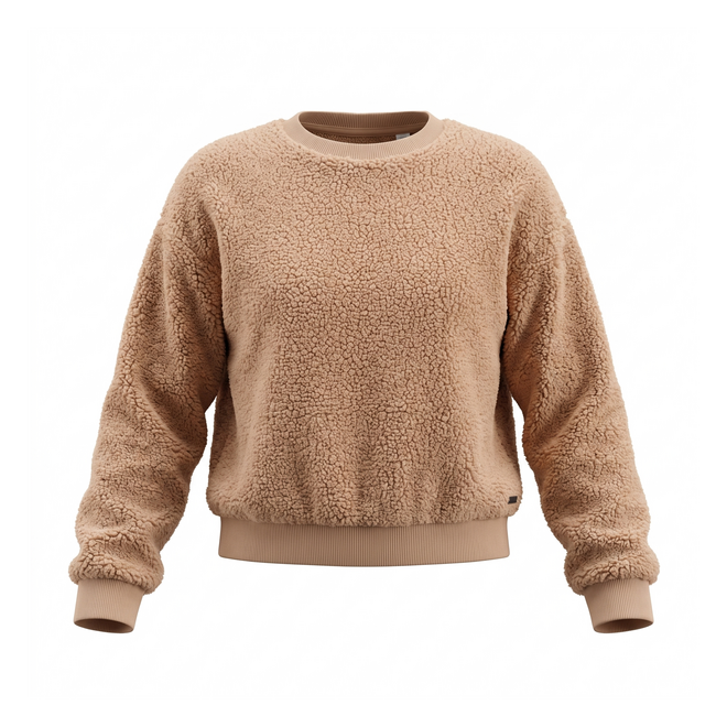 No Way Monday meisjes sweater beige teddy