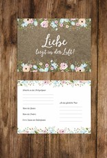 Ballonflugkarten für die Hochzeit