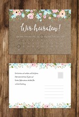 Save the Date Karten für die Hochzeit, 50 Stück