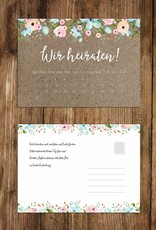 Save the Date Karten für die Hochzeit, 50 Stück