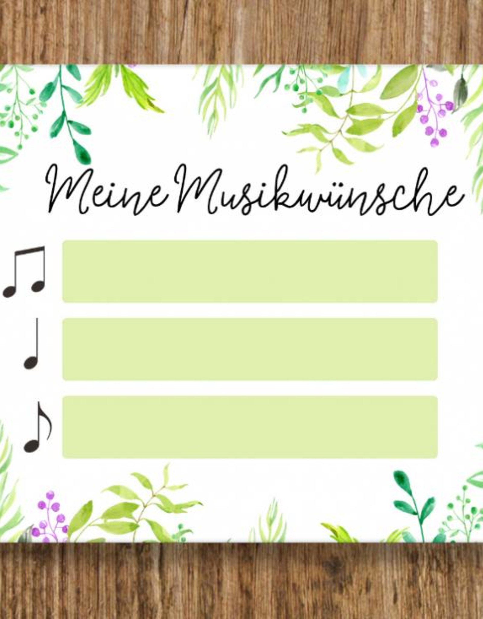 50 Musikwunschkarten für Hochzeit oder Geburtstag - Copy