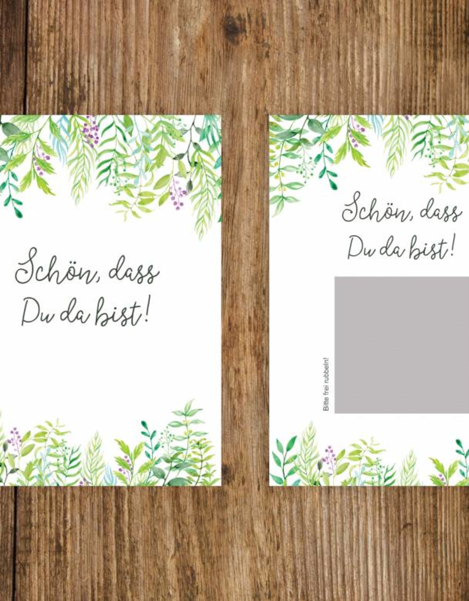 50 Rubbelkarten "Grüne Hochzeit"