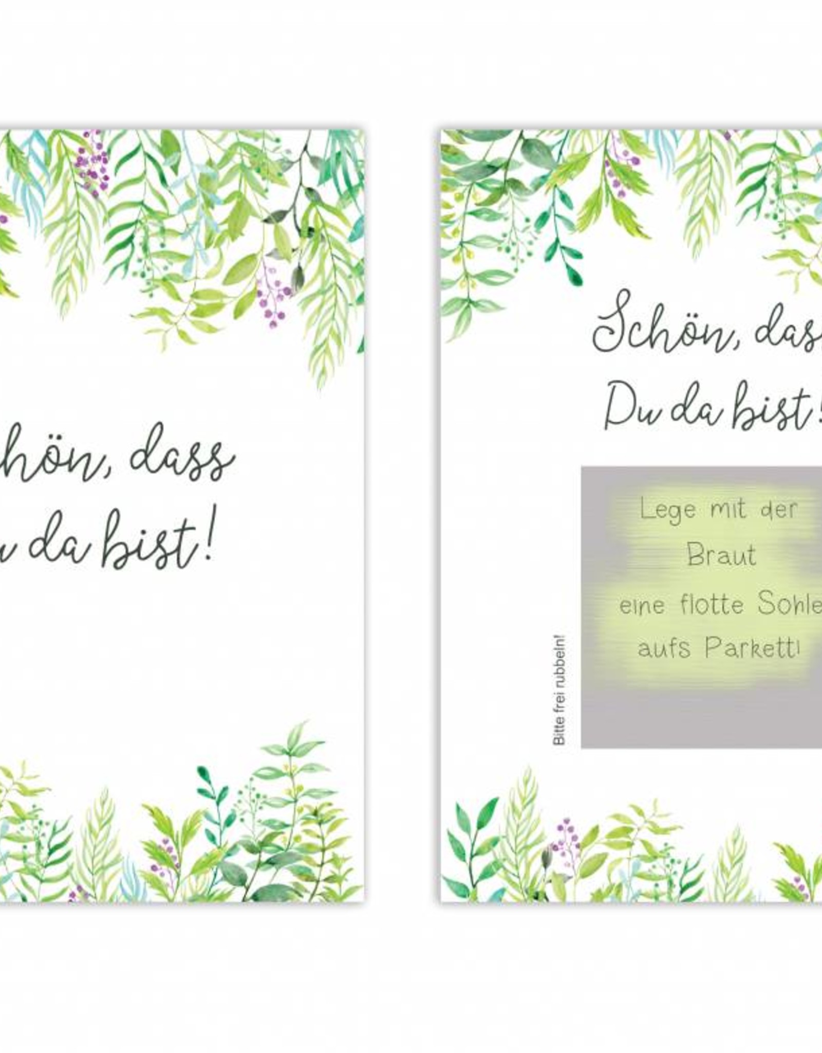 50 Rubbelkarten "Grüne Hochzeit"