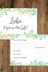 Ballonflugkarten für die Hochzeit