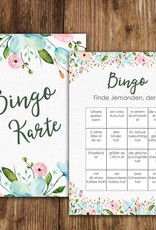 50 Bingokarten Hochzeit, Hochzeitsbingo Spiel