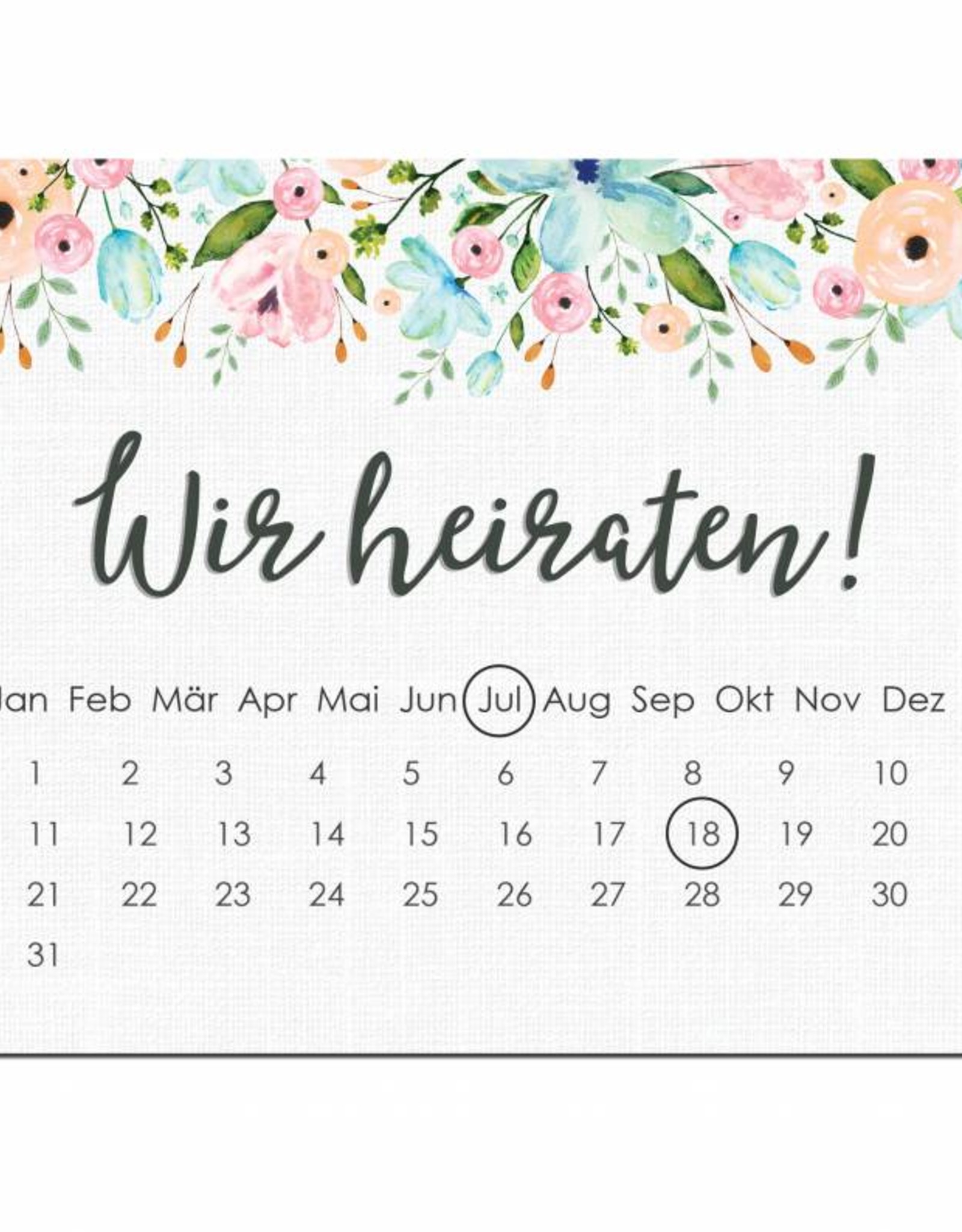 Save the Date Karten für die Hochzeit, 50 Stück