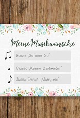 50 Musikwunschkarten für Hochzeit oder Geburtstag
