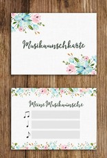 50 Musikwunschkarten für Hochzeit oder Geburtstag
