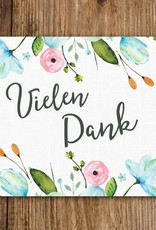 Postkarte "Vielen Dank" Weiße Hochzeit