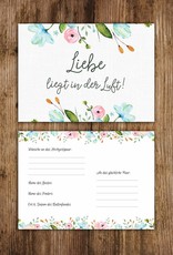 Ballonflugkarten für die Hochzeit