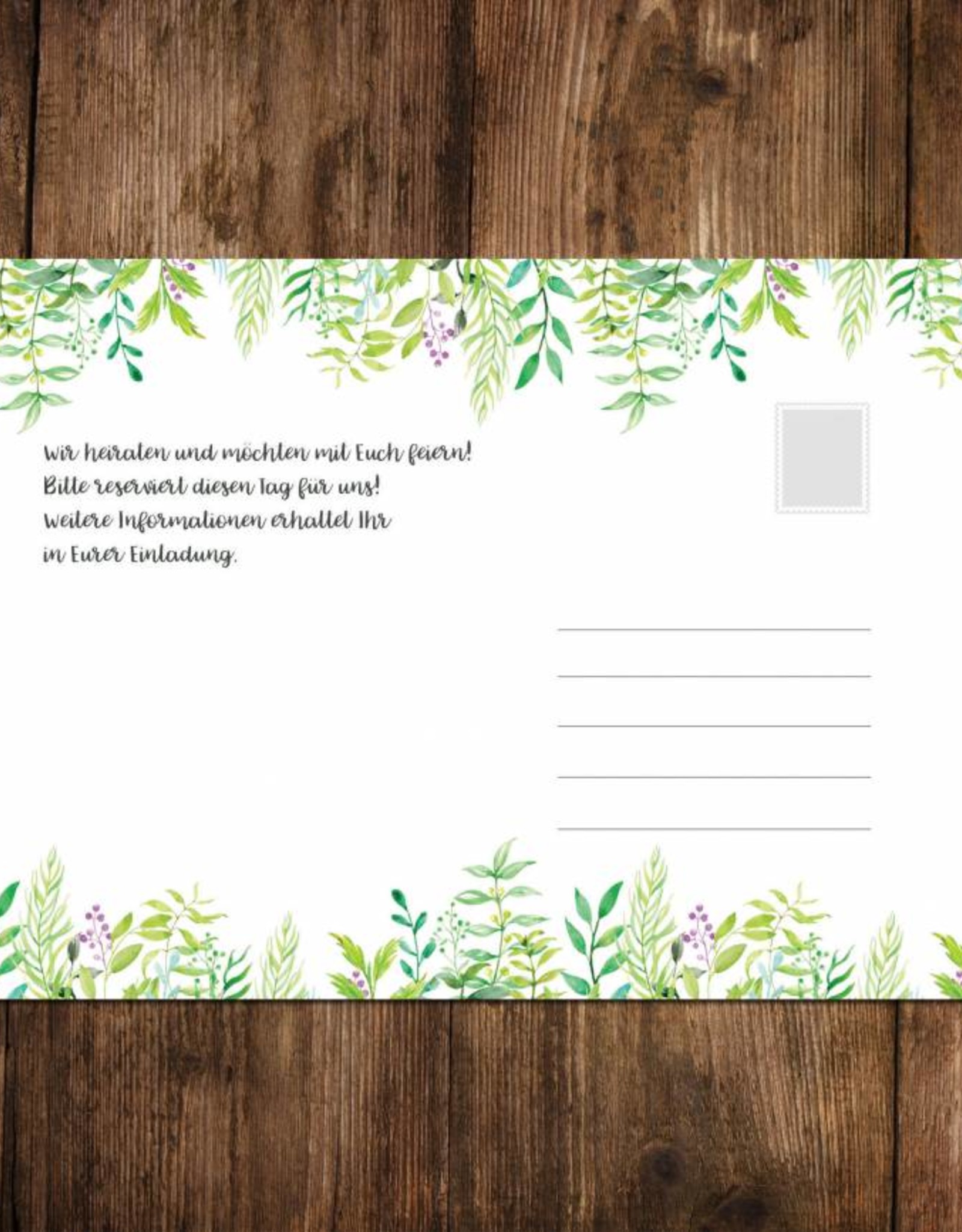 Save the Date Karten für die Hochzeit, 50 Stück