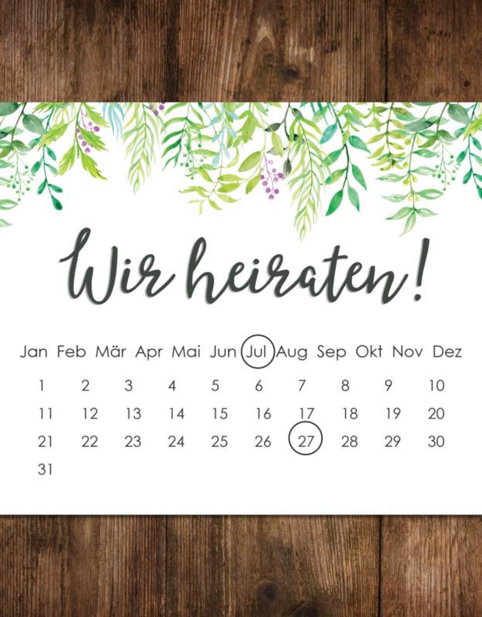 Save the Date Karten für die Hochzeit, 50 Stück