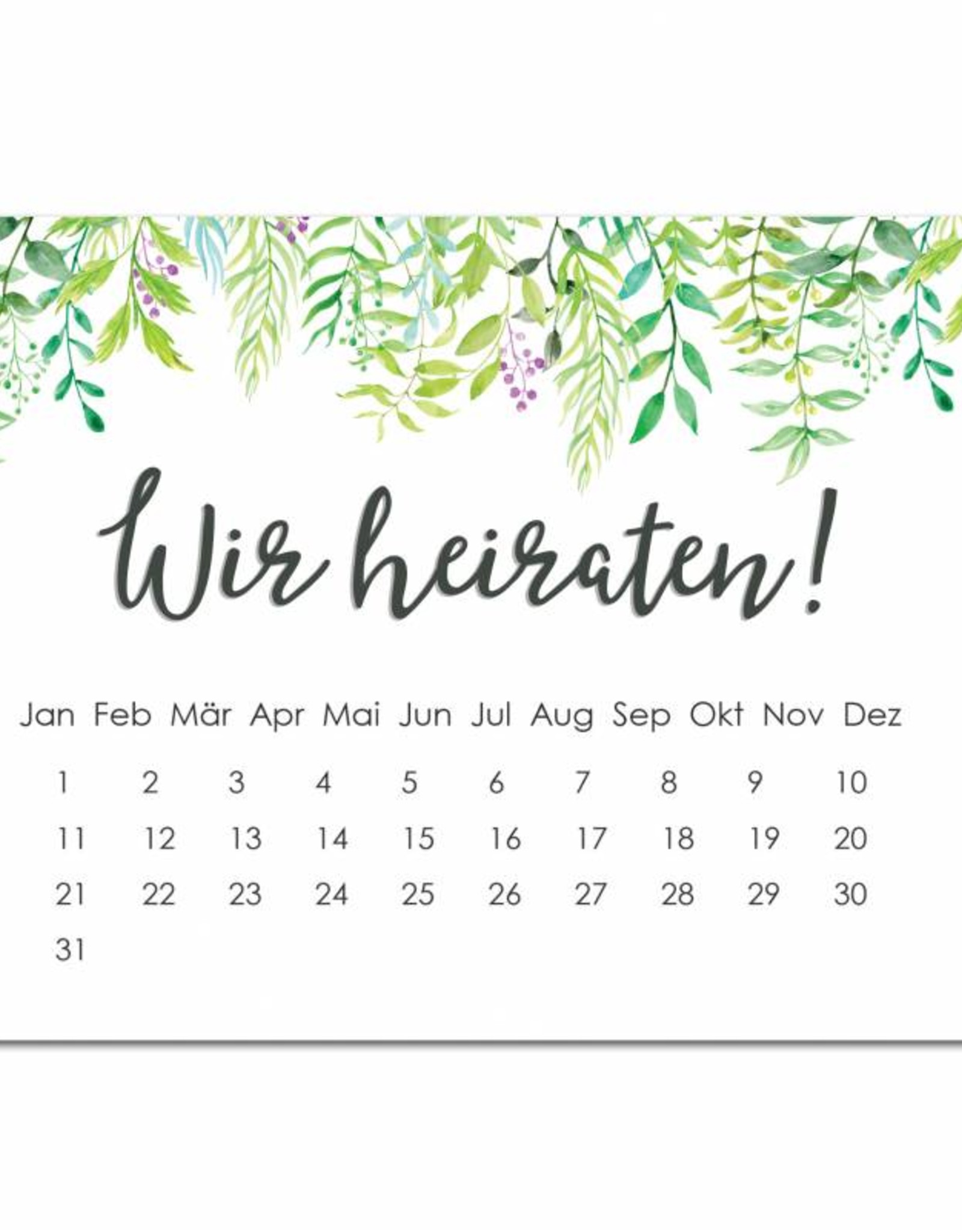 Save the Date Karten für die Hochzeit, 50 Stück