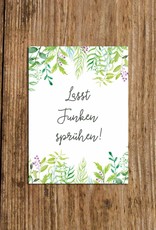 50 Wunderkerzen Schilder "Grüne Hochzeit"