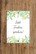 50 Wunderkerzen Schilder "Grüne Hochzeit"