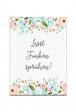 50 Wunderkerzen Schilder "Weiße Hochzeit"