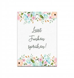 50 Wunderkerzen Schilder "Weiße Hochzeit"