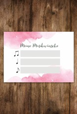 50 Musikwunschkarten für Hochzeit oder Geburtstag