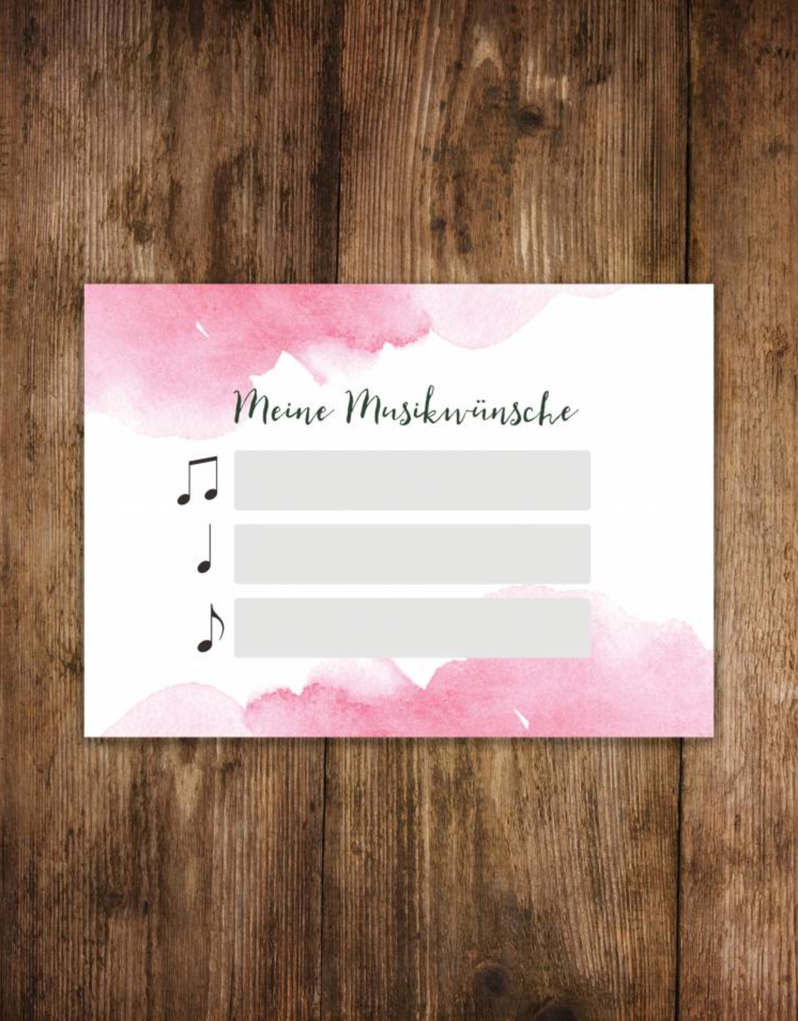 50 Musikwunschkarten für Hochzeit oder Geburtstag