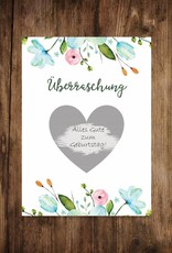 5 x Rubbelkarten "Überraschung Blumen"