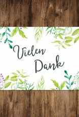 Postkarte "Vielen Dank" Grüne Hochzeit