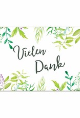 Postkarte "Vielen Dank" Grüne Hochzeit