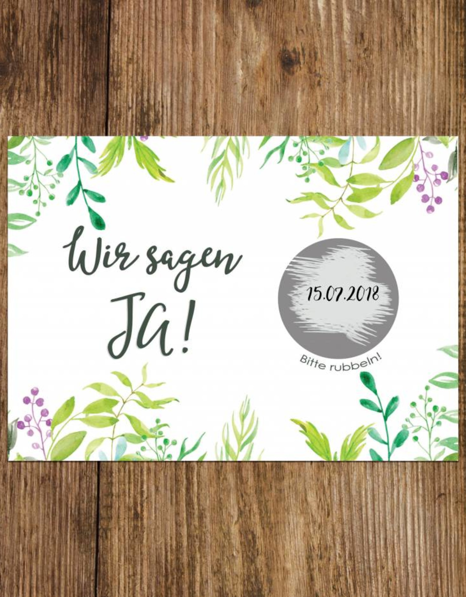 Save the Date Rubbelkarten für die Hochzeit, 25 Stück