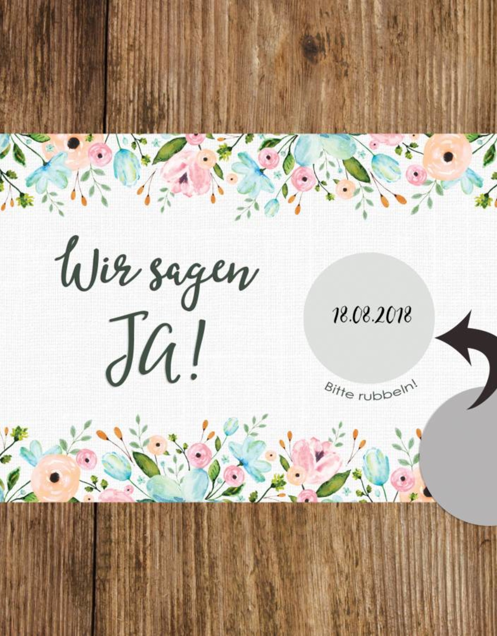 Save the Date Rubbelkarten für die Hochzeit, 25 Stück