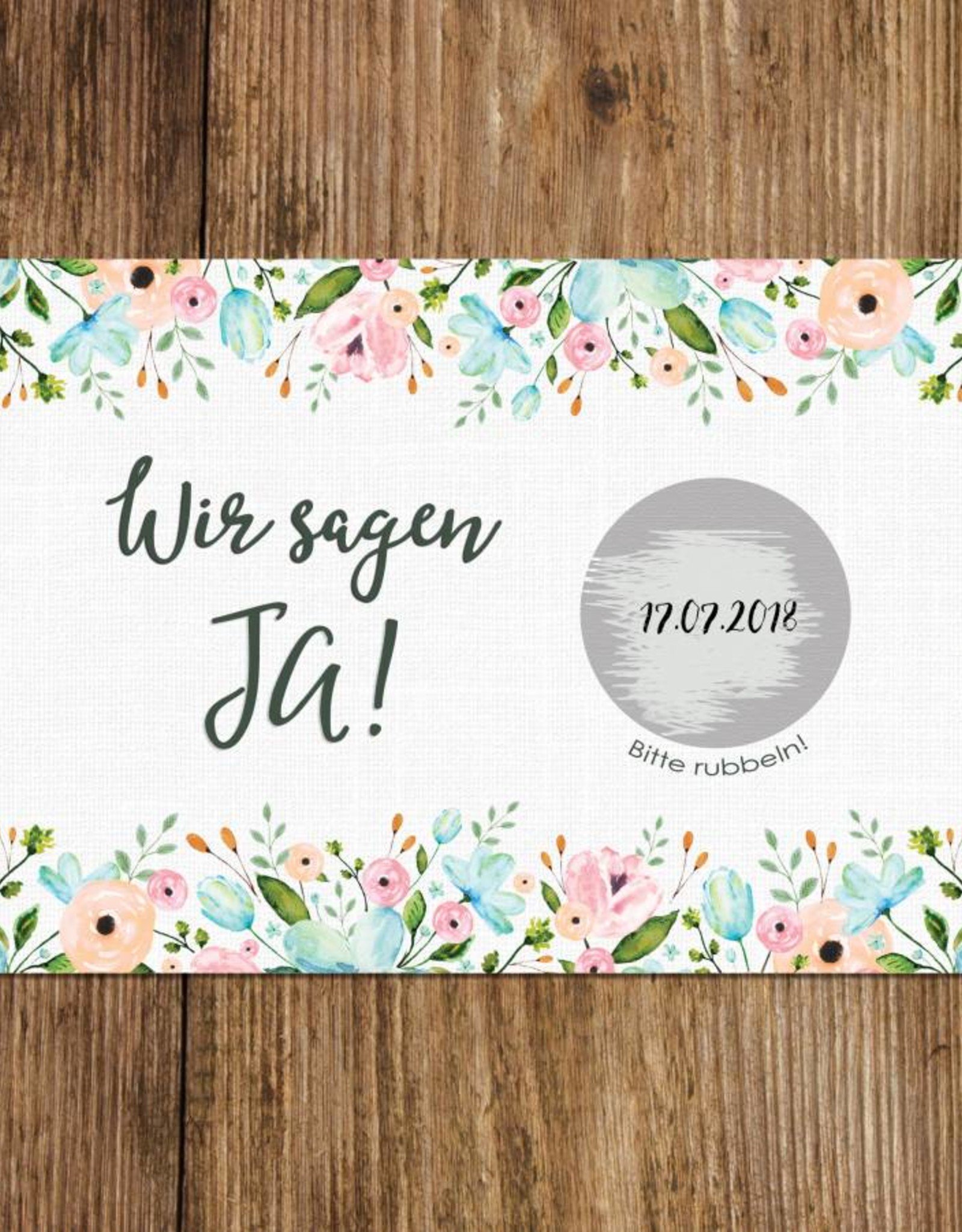 Save the Date Rubbelkarten für die Hochzeit, 25 Stück