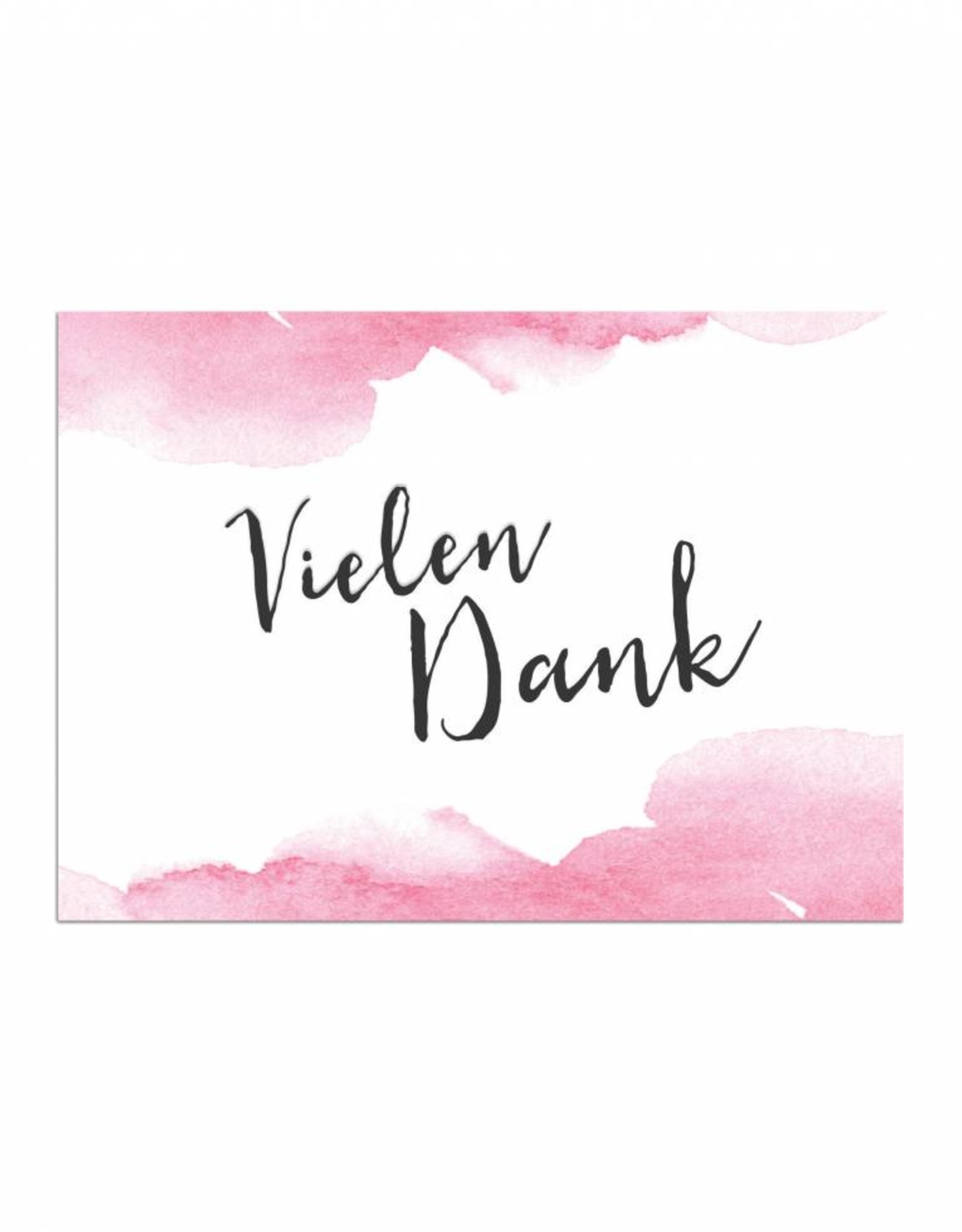 Postkarte "Vielen Dank" Aquarell Hochzeit