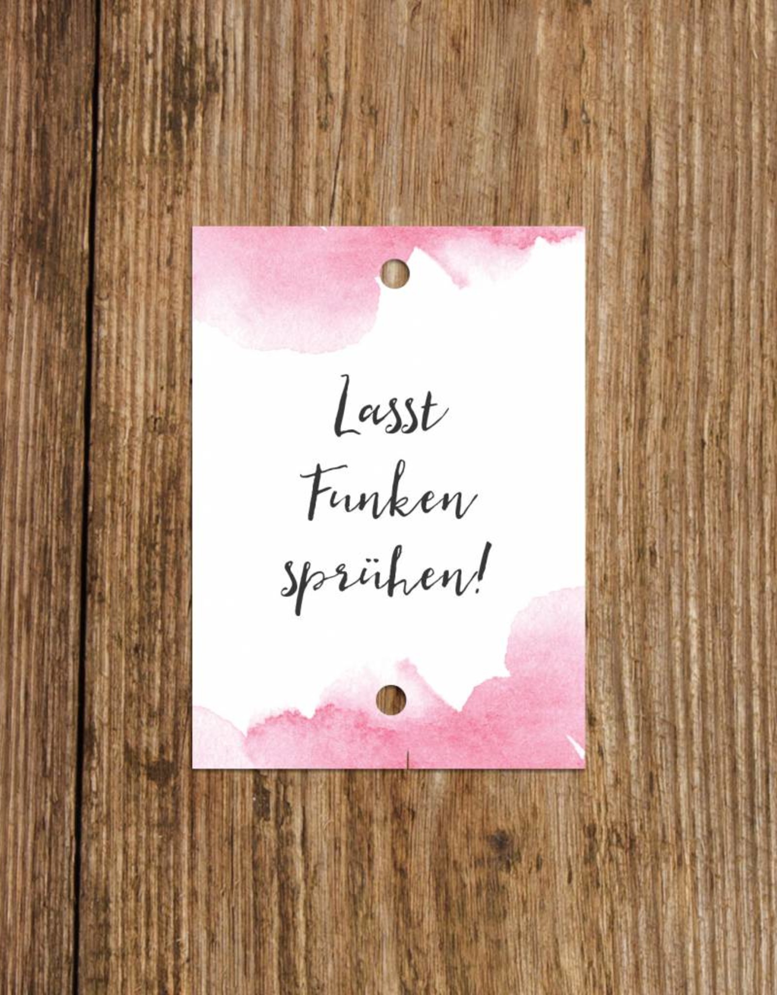 50 Wunderkerzen Schilder "Aquarell Hochzeit"