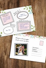 50 Gästebuchkarten zum Versenden - Hochzeitsspiel