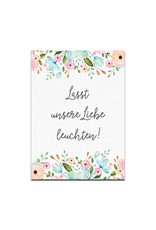 50 Schilder für Knicklichter "Weiße Hochzeit"