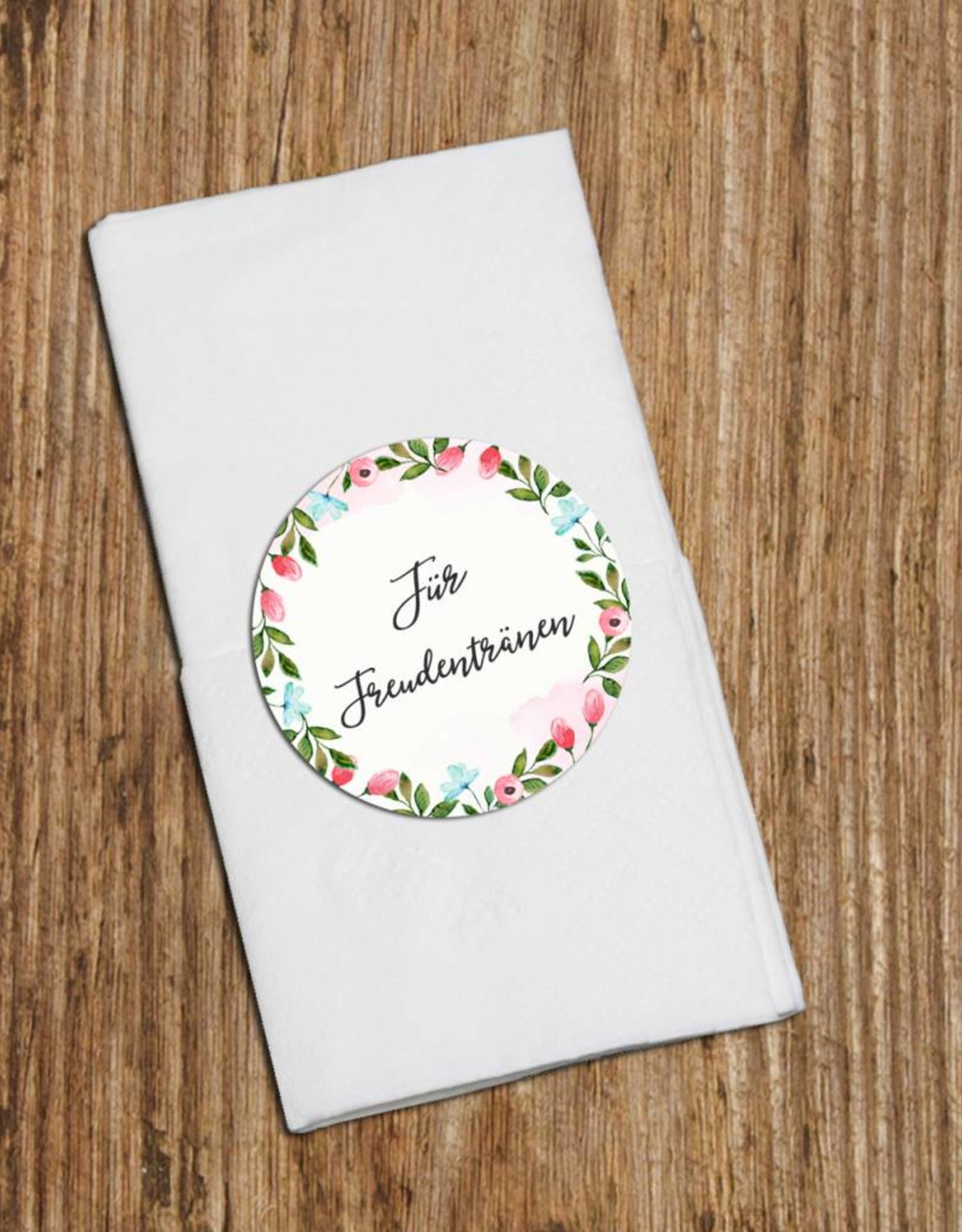 50 Sticker "Für Freudentränen!" Weiße Hochzeit