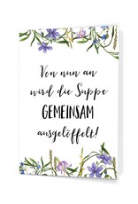 Glückwunschkarte Hochzeit "Suppe auslöffeln"
