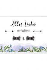 Glückwunschkarte Hochzeit "Männer" mit Umschlag