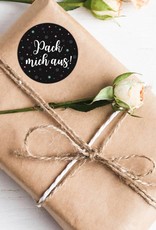 25 Sticker "Pack mich aus" Geschenkaufkleber