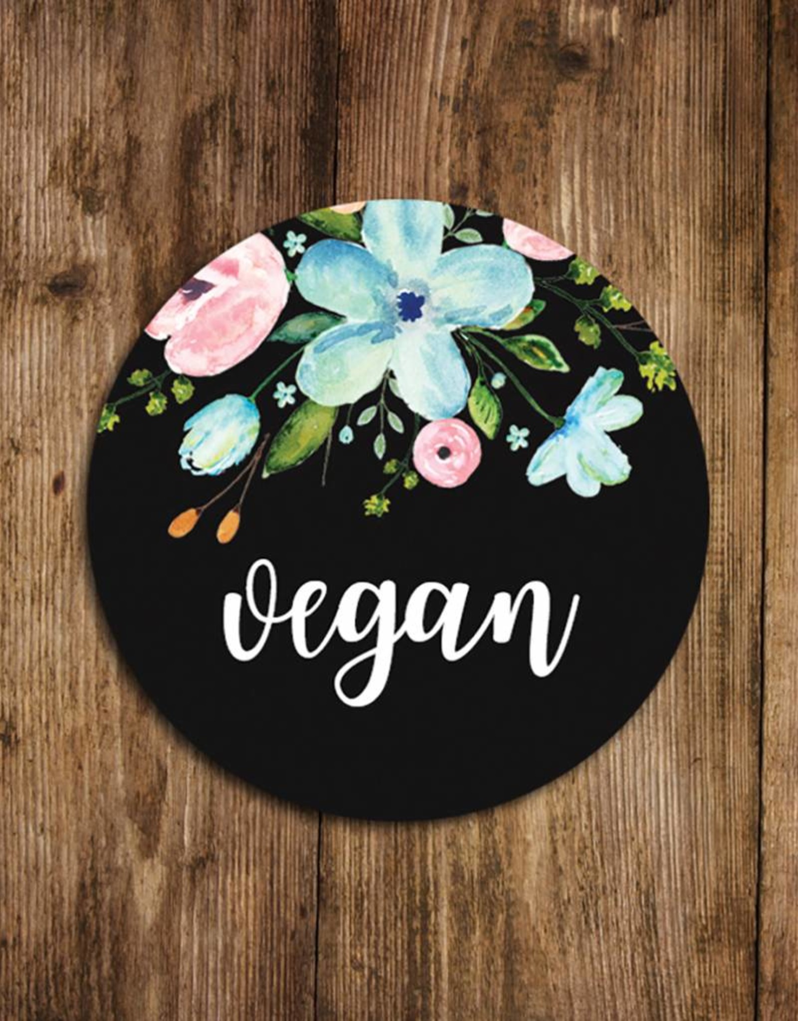 25 Sticker "vegan", Geschenkaufkleber